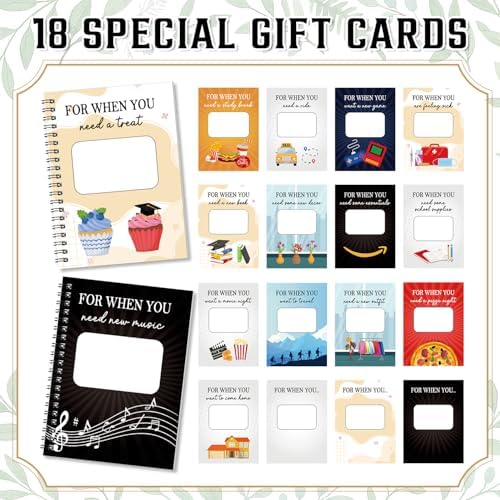 Libro de Tarjetas de Regalo Fprl para Graduación 7 x 5 Pulgadas, 20 Páginas, Organizador de Tarjetas, Álbum de Supervivencia para Graduados (Negro) - imagen 4