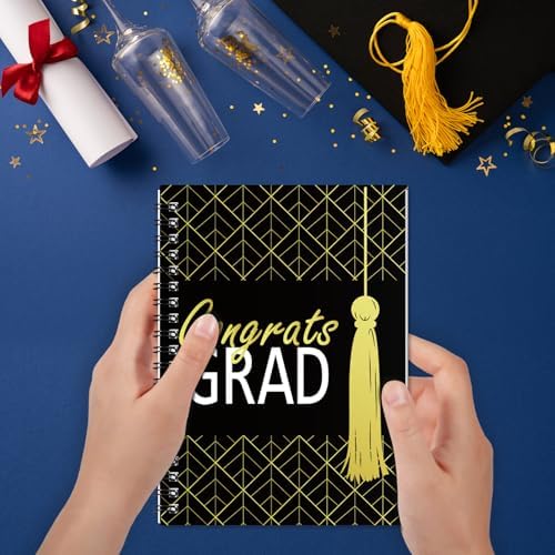 Libro de Tarjetas de Regalo Fprl para Graduación 7 x 5 Pulgadas, 20 Páginas, Organizador de Tarjetas, Álbum de Supervivencia para Graduados (Negro) - imagen 6
