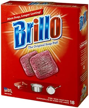 Esponjas de Acero Brillo, Limpieza Duradera, Aroma Original, 18 Piezas (Paquete de 2) - imagen 6