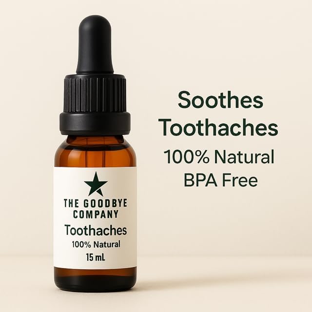 Aceite Orgánico para Alivio de Dolor de Muela The Goodbye Company – Mezcla Pura con Hoja de Menta, Espino Marino y Aceite de Ricino – Fórmula Natural - imagen 2