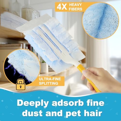 Recargas para Duster Swiffer, Eliminación de Polvo Estático, Cabezal Reemplazo para Electrónicos, Muebles y Persianas (18 PCS + 1 Mango) - imagen 2
