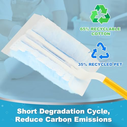 Recargas para Duster Swiffer, Eliminación de Polvo Estático, Cabezal Reemplazo para Electrónicos, Muebles y Persianas (18 PCS + 1 Mango) - imagen 4