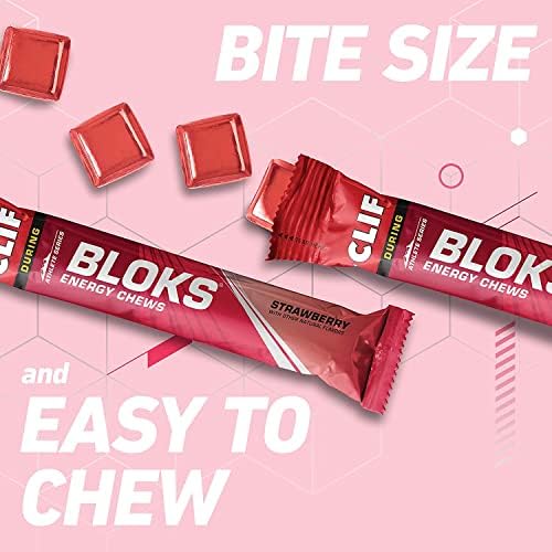CLIF BLOKS - Galletas Energéticas - Fresa - Sin OGM - Alimento a Base de Plantas - Combustible Rápido para Ciclismo y Correr - Snack para - imagen 3