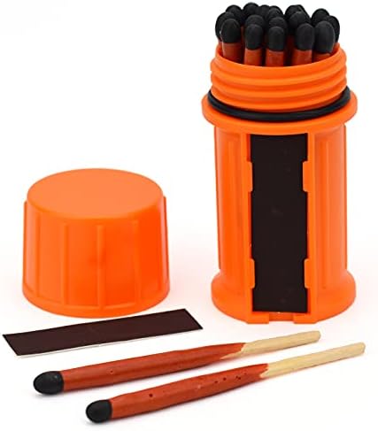 Fósforos Impermeables a Prueba de Tormentas, Fósforos Submersibles para Camping y Senderismo - Kit de Supervivencia - Encendedor de Emergencia con - imagen 1
