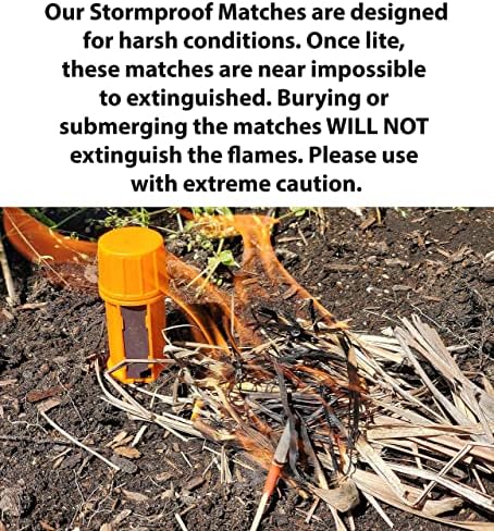 Fósforos Impermeables a Prueba de Tormentas, Fósforos Submersibles para Camping y Senderismo - Kit de Supervivencia - Encendedor de Emergencia con - imagen 2