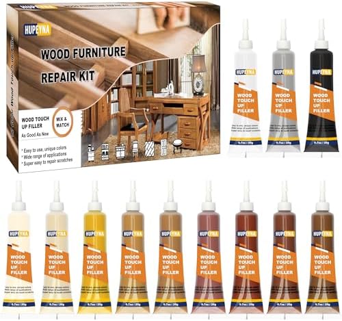 Kit de Reparación de Madera Hupeyna, 12 Colores, Relleno para Arañazos, Grietas y Descoloración en Muebles, Pisos, Puertas y Mesas - imagen 1