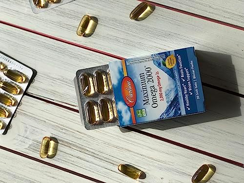 Carlson - Paquetes Grab + Go de Omega Máximo 2000, 2000 mg de Omega-3, Aceite de Pescado Noruego, Cápsulas de Aceite de Pescado Sostenible, Limón, 30 - imagen 3