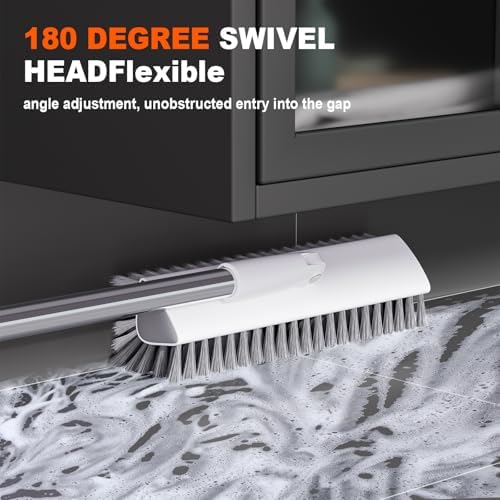 Cepillo de Piso con Mango Largo, Cepillo de Grout Pesado para Azulejos y Duchas, Limpiador Profesional para Baño, Cocina y Superficies de Concreto - imagen 4