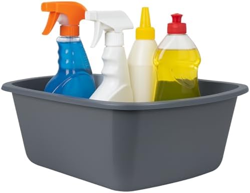 Lavabos Vakly – Cubetas Rectangulares de Plástico para Hospital (Paquete de 2) Pequeñas de 7 Qt - Lavabo Portátil para Lavado, Limpieza, Baño de - imagen 6