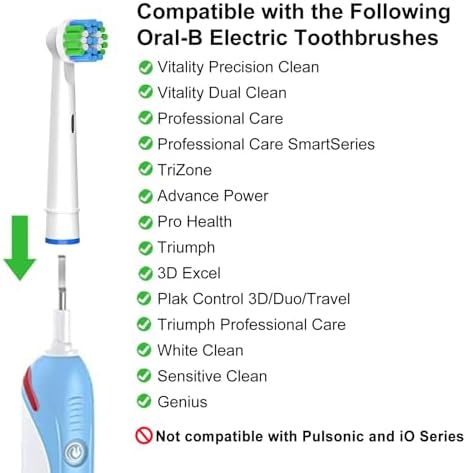Cabezas de cepillo de dientes de repuesto compatibles con Braun Oral B, 20 piezas, cabezales profesionales para cepillos eléctricos Oral B Pro - imagen 6