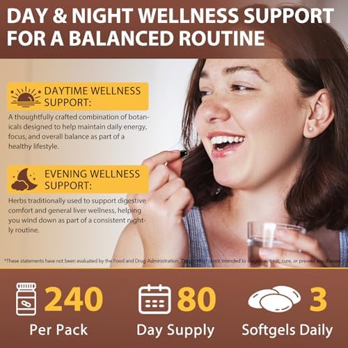 Limpieza de Ajenjo, Nogal Negro y Clavo para Humanos – Fórmula Herbal 18 en 1 para Salud Digestiva, 6600mg por Porción, 240 Softgels, Suministro para - imagen 5