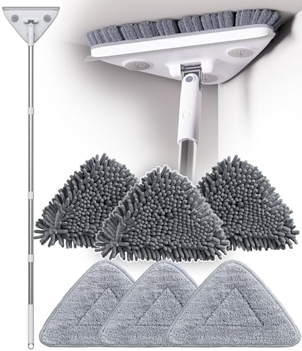 Mopa Limpiadora POPMOP para Paredes con Mango Largo, Duster con Extensión, 6 Paños Reutilizables, 3 en 1 para Paredes, Techos, Ventanas y Pisos - imagen 1