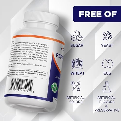 Gel de Aceite de Menta Vitamatic con Aceites de Jengibre y Hinojo, 550mg por Porción, 180 Cápsulas Blandas - imagen 6