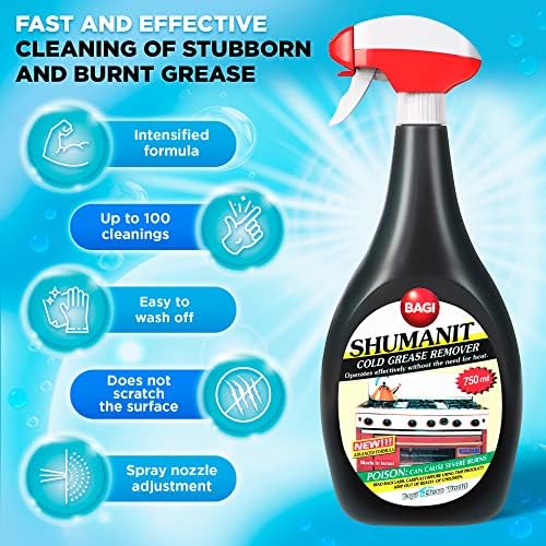 BAGI SHUMANIT - Desengrasante Frío en Spray para la Eliminación Inmediata de Grasas y Aceites Quemados - imagen 2
