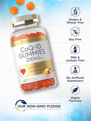 Gomitas Carlyle CoQ10 200 mg | 140 piezas | Sabor Mango Piña | Suplemento Vegano, No OGM, Sin Gluten - imagen 5