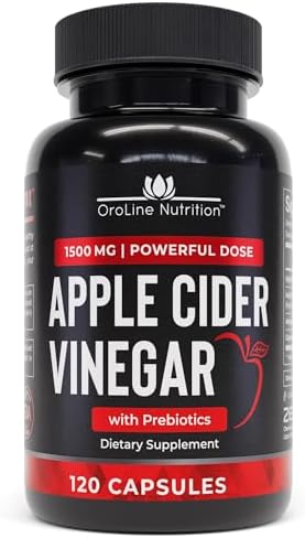 Píldoras de Vinagre de Manzana OroLine Nutrition con Prebiótico, Suministro para 2 Meses - Cápsulas y Suplementos de Vinagre de Manzana - Apoyo - imagen 1