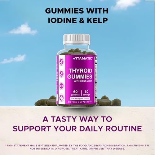 Gomitas Veganas Vitamatic para Apoyo a la Tiroides con Yodo y Kelp – 60 Unidades para Mejorar Energía y Aumentar Metabolismo - imagen 6