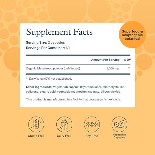 Suplemento Youtheory para Mujeres con Raíz de Maca - Energía Vegana y Soporte para la Menopausia con Ginseng Peruano - 120 Cápsulas Vegetarianas Sin - imagen 2