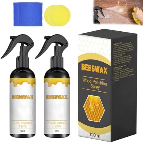 Spray y Restaurador de Cera de Abeja Natural VOYOCUGE 2PCS para Madera, Ideal para Sala, Cocina, Muebles y Pisos de Madera - imagen 1