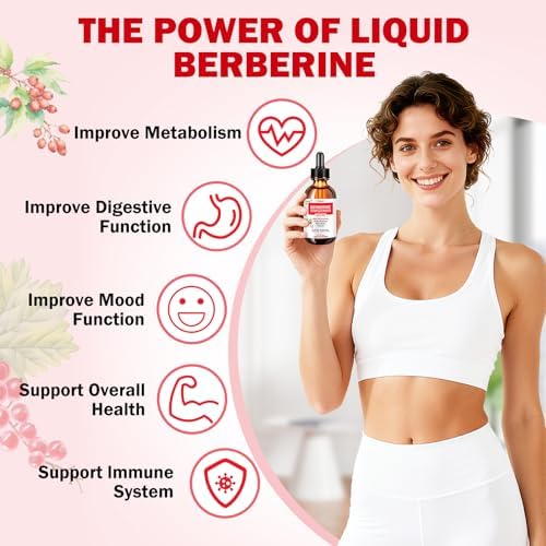 Suplemento Líquido de Berberina HCL Liposomal 1500mg con Canela de Ceilán, Melón Amargo, Cúrcuma, Glucomanano y Moringa para Digestión y Salud - imagen 2