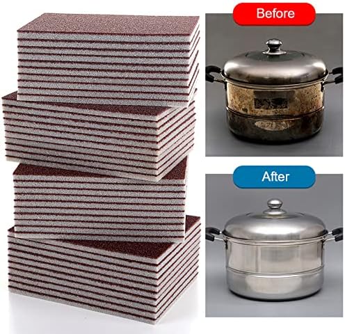 Esponjas de Carborundo Nano auons 20 piezas, Cepillo de Esmeril para Limpiar, Esponja Mágica para Cocina, Herramienta de Limpieza para Ollas y - imagen 2