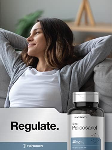 Suplemento Horbäach Policosanol 40mg | 200 Cápsulas | Libre de OGM y Gluten - imagen 6