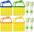 Herramienta Limpiadora de Persianas - 4 Pzs con 7 Dedos, Limpiador de Ventanas Anticaída y 4 Pzs para Ventilación, Microfibra de Alta Densidad y - imagen 1