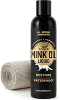 Acondicionador de Cuero Líquido Eagle Mink Oil 8oz con Paño – Suaviza, Impermeabiliza y Preserva Botas, Zapatos, Bolsas, Chaquetas y Muebles - imagen 1