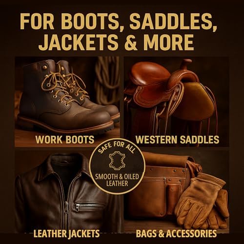 Acondicionador de Cuero Líquido Eagle Mink Oil 8oz con Paño – Suaviza, Impermeabiliza y Preserva Botas, Zapatos, Bolsas, Chaquetas y Muebles - imagen 5