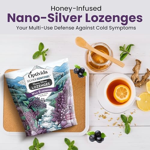 Pastillas de Plata Coloidal Natural OPTIVIDA 60PPM con Sábila y Vitaminas, para Garganta Irritada, Tos y Sistema Inmunológico, 1 Paquete - imagen 5
