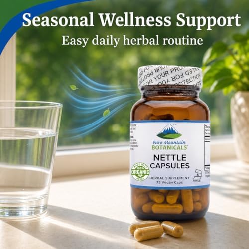 Cápsulas de Hoja de Ortiga Pura de Montaña Botanicals - Suplemento Orgánico de 500mg - 75 Cápsulas Veganas Kosher - Sin OGM y Sin Gluten - imagen 3