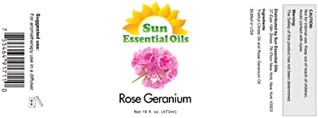 Aceites Esenciales Sun 4oz - Aceite Esencial de Rosa Geranio - 4 Onzas Líquidas - Aceite Esencial de Rosa y Geranio - imagen 2