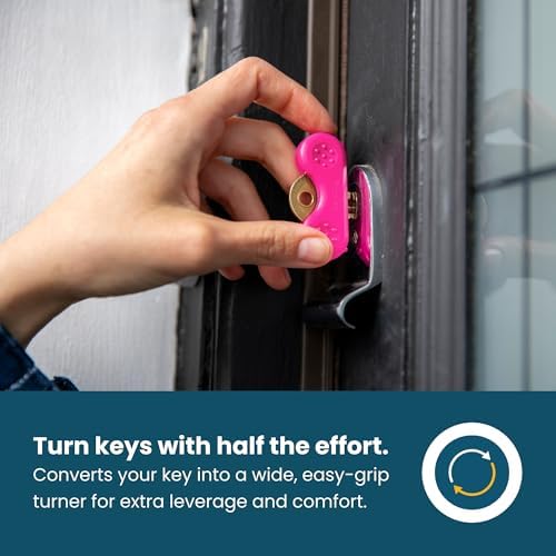 Dext - Ayuda para Girar Llaves Keywing para Personas con Artritis y Parkinson, Agarre Cómodo y Seguro, Ligero y Duradero, Diseño Click-On, Paquete de - imagen 3