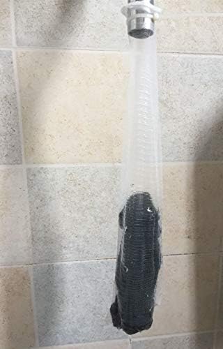 Trampas de pelusa para manguera de lavadora - 50 piezas, atrapador de pelo de perro, filtro de drenaje y bolsa de malla con 50 ataduras de cable - imagen 4