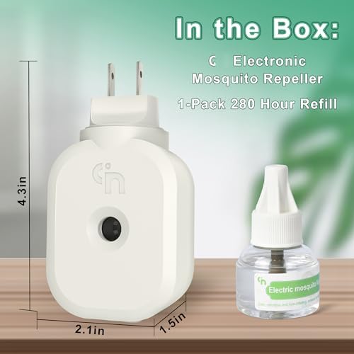 Repelente de Mosquitos Ddrihlees para Uso Interior, Enchufe Electrónico con 1 Paquete de Recargas de 280 Horas para Hogar, Dormitorio y Oficina - imagen 2