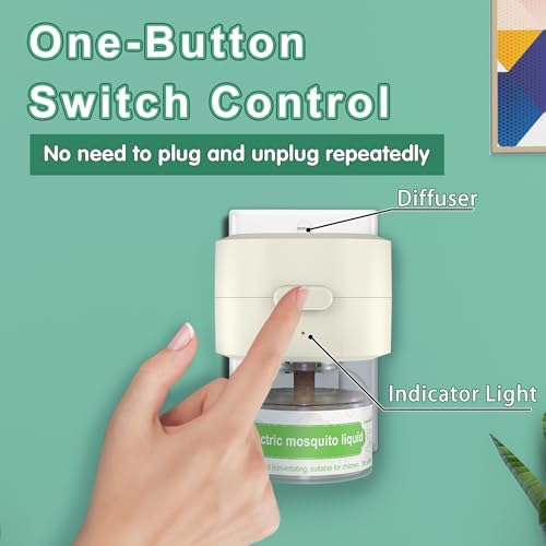 Repelente de Mosquitos Ddrihlees para Uso Interior, Enchufe Electrónico con 1 Paquete de Recargas de 280 Horas para Hogar, Dormitorio y Oficina - imagen 5
