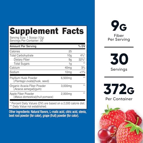 Nutricost Fibra Soluble Sabor Berry 30 Porciones - Vegano, No Transgénico, Sin Gluten - imagen 2
