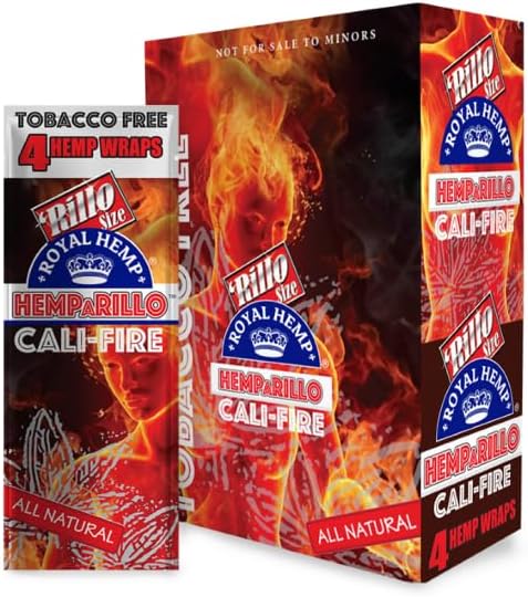 Hemparillo Caja Completa de 15 Paquetes de 4 (Wraps de Cáñamo Sin Tabaco) (Cali Fire) - imagen 1