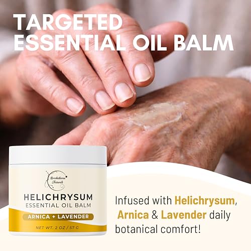 Bálsamo Brookethorne Naturals de Helichrysum | Bálsamo Concentrado de Aceite Esencial de Helichrysum para Piel Frágil | Arnica Montana, Aceite de - imagen 2
