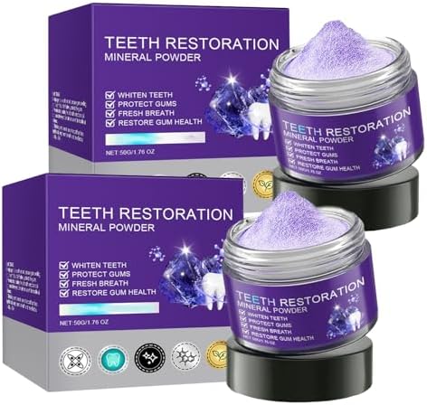 Pó de Mineral para Restauración Dental 2PCS - Fortalece Dientes y Encías, Efectivo para Uso Diario, Color Púrpura - imagen 1