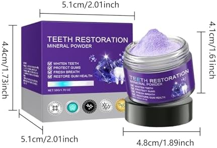 Pó de Mineral para Restauración Dental 2PCS - Fortalece Dientes y Encías, Efectivo para Uso Diario, Color Púrpura - imagen 6