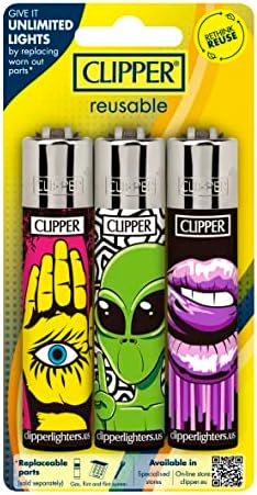 Clipper - Encendedores Reutilizables Clásicos Grandes - Paquete de 12 Encendedores Premium Recargables - Reemplaza Butano, Yesca y Rueda de Chispa - - imagen 2