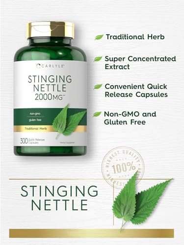 Extracto de Hoja de Ortiga de Carlyle | Suplemento de 300 Cápsulas | Fórmula Herbal | Sin OGM y Libre de Gluten - imagen 3