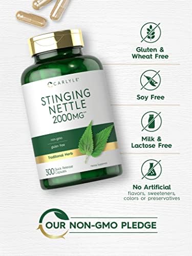 Extracto de Hoja de Ortiga de Carlyle | Suplemento de 300 Cápsulas | Fórmula Herbal | Sin OGM y Libre de Gluten - imagen 4