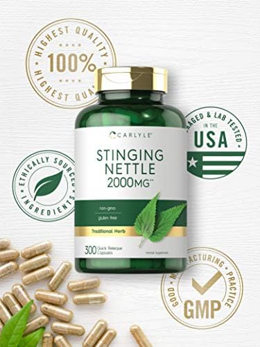 Extracto de Hoja de Ortiga de Carlyle | Suplemento de 300 Cápsulas | Fórmula Herbal | Sin OGM y Libre de Gluten - imagen 5