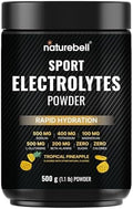 Polvo de Electrolitos Deportivos Sin Azúcar, 500g (52 Porciones) | Mezcla de Bebida Hidratante con Sodio, Potasio, Magnesio, L-Glutamina, Beta - imagen 1