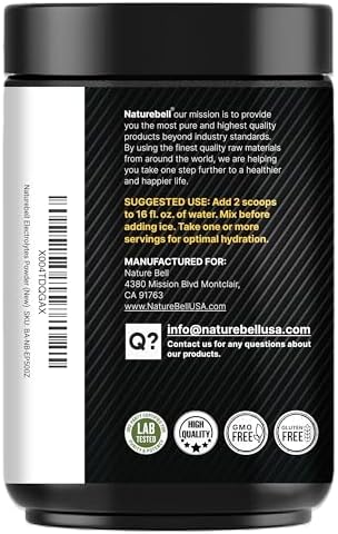 Polvo de Electrolitos Deportivos Sin Azúcar, 500g (52 Porciones) | Mezcla de Bebida Hidratante con Sodio, Potasio, Magnesio, L-Glutamina, Beta - imagen 7