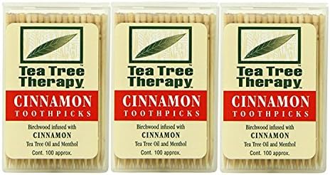 Palillos de Dientes Tea Tree Therapy, Canela, 100 Piezas (Paquete de 3) - imagen 1