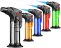 Encendedor de Soplete Recargable Butano 5 Piezas, Multiusos, Resistente al Viento, Ideal para Velas, Chimeneas, Camping y Parrillas (Combustible No - imagen 1