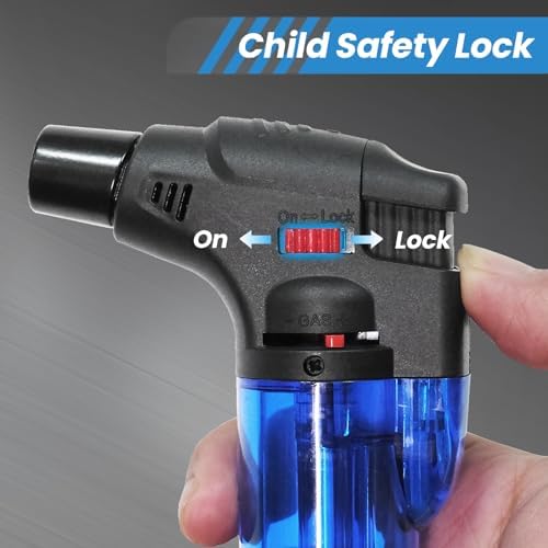 Encendedor de Soplete Recargable Butano 5 Piezas, Multiusos, Resistente al Viento, Ideal para Velas, Chimeneas, Camping y Parrillas (Combustible No - imagen 4